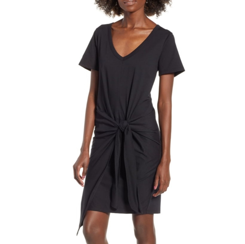 NWOT Socialite Black Knit Bow Tie Dress